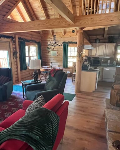 Vaulted Ceilings and Fireplace